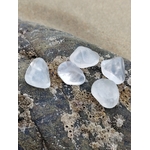 Cristal de roche sur support naturel, quartz translucide aux éclats purs, apaisement du mental et circulation énergétique.