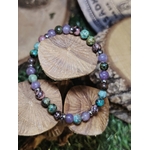 Création bracelet équilibre émotionnel Magic Gaïa, pierres 6 mm aux couleurs tendres pour stabilité affective et retour au calme.