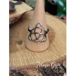 bague triquetra acier inoxydable celtics connexion spirituelle bijou ésotérique harmonie protection symbole ancien ésotérisme magic gaia