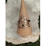 bague triquetra acier inoxydable celtics connexion spirituelle bijou ésotérique harmonie protection symbole ancien ésotérisme magic gaia