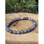 Bracelet tourmaline rose sur eudialyte sur tranche de bois, bijou en pierre naturelle pour lâcher-prise et assurance intérieure
