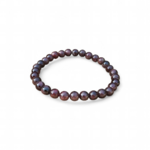 Bracelet grenat sur fond blanc, perles 6 mm rouge bordeaux en pierre naturelle pour vitalité, confiance en soi et force d’action