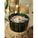 bougie cire de soja parfum lavande décor bois guirlande lumineuse quartz rose pierre douceur apaisante