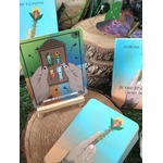 Oracle Je suis et au-delà (Aurore Gautier) : cartes et papillon violet — affirmations positives, carte du jour.