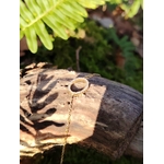 Bracelet chaîne ovale pavé de strass en acier inoxydable doré suspendu sur souche de bois, décor végétal, bijou fin et lumineux