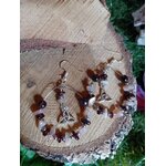 Boucles d’oreilles viking Création Magic Gaïa pierre de soleil