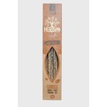 Encens HERBIO Cannelle 25 g en étui kraft avec fenêtre, sur fond blanc; parfum épicé, ambiance chaleureuse et cocooning.