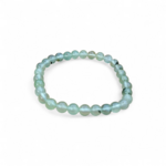 Bracelet préhnite sur fond blanc, perles rondes 6 mm vert d’eau translucides pour intuition posée, clarté du ressenti et apaisement intérieur