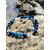 Bracelet Creativity Boost 6 mm en lapis-lazuli, apatite et cristal de roche sur rochers bretons, inspiration claire, imagination vive et énergie de création