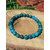 Bracelet apatite bleue 6 mm sur rondin de bois, pierre naturelle associée à l’intuition, à la parole fluide et à l’ouverture du chakra gorge