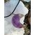 Pendentif lune en améthyste violette sur géode blanche et feuillage, bijou pierre naturelle associé à l’intuition, au calme intérieur et à la douceur émotionnelle.