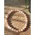 Bracelet pierre de soleil 6 mm orange pêche sur support en bois, perles rondes lumineuses pour joie intérieure, élan personnel et confiance sereine