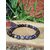 "Bracelet Cauchemar sur bois avec feuillage vert et décor gravé, perles violettes en pierres naturelles pour détente du soir, lâcher-prise et sérénité