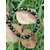Bracelet 3 protections 6 mm sur rondins de bois avec feuillage, obsidienne noire, œil de tigre et hématite pour ancrage, protection et assurance