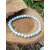 Bracelet célestine 6 mm sur rondin de bois avec feuillage vert, perles bleu ciel et bleu poudré, sérénité du mental et expression plus douce