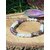 Bracelet clairvoyance création Magic Gaïa sur rondin de bois avec papillon violet, perles de Quartz Seven et Péristérite, intuition et équilibre