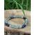 Bracelet Intuition 6 mm sur rondin de bois avec herbes vertes, labradorite et aqua aura pour lucidité, assurance intuitive et esprit plus clair
