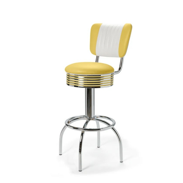 tabouret-retro-comet-77cb-avec-dossier-jaune-et-blanc