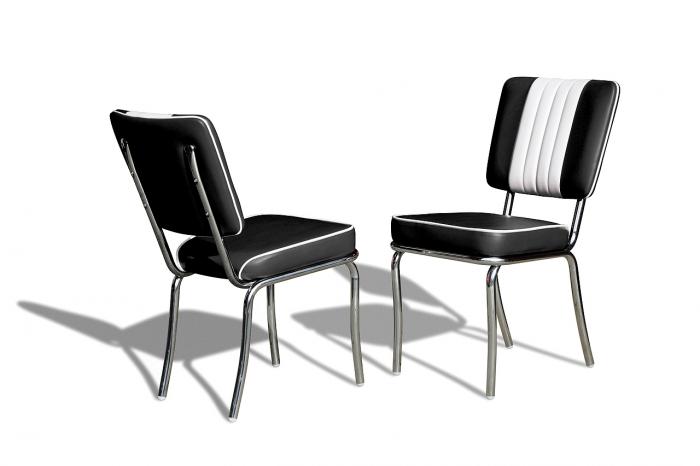Tabouret De Bar Bel Air BS-28-CB – Style Fifties Américain – Noir/similicuir – Neuf