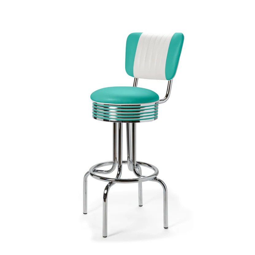 tabouret de cuisine rétro Bel Air 28-77-cb Airline turquoise
