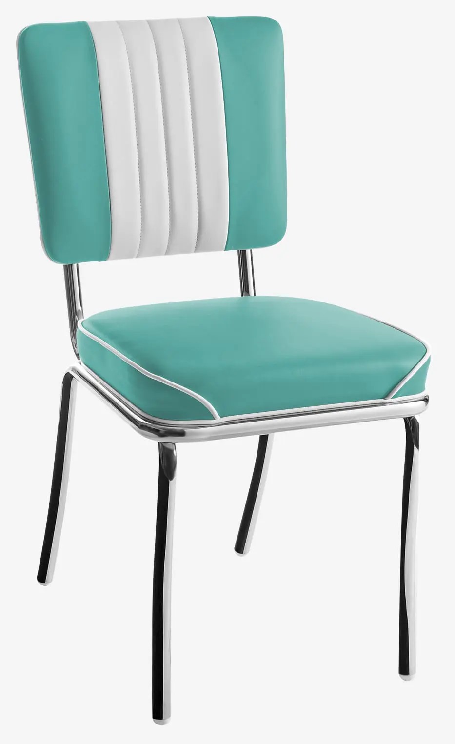 chaise rétro bicolore New-york turquoise