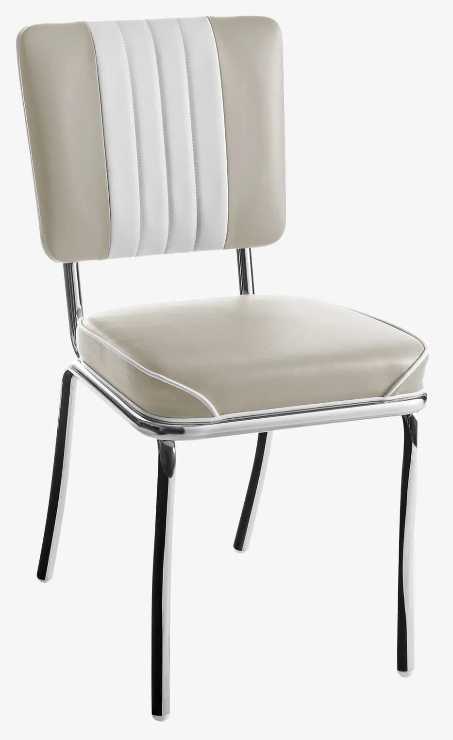 chaise rétro de cuisine New-york Beige bicolore
