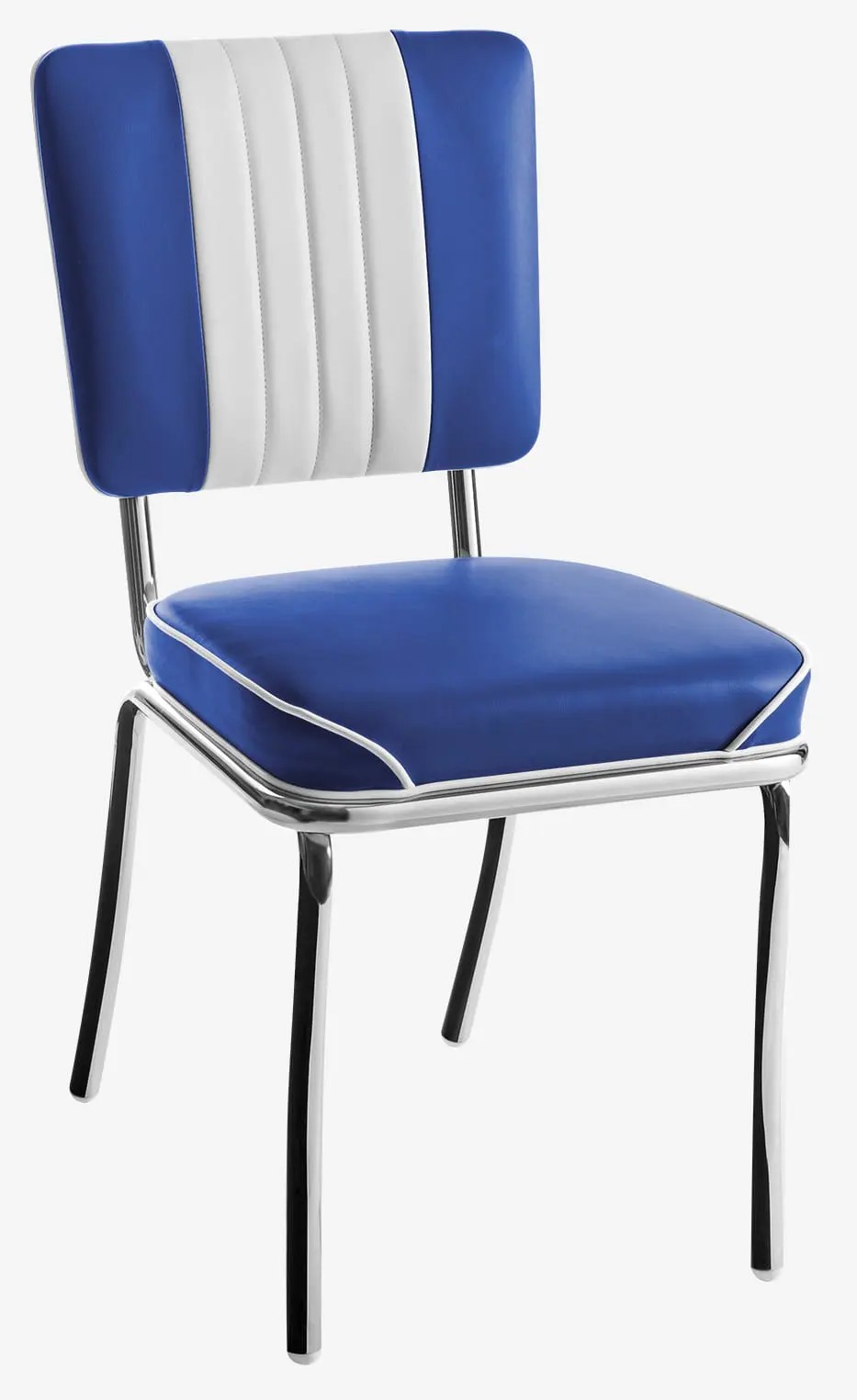 chaise rétro de Diner New-york bleu paon