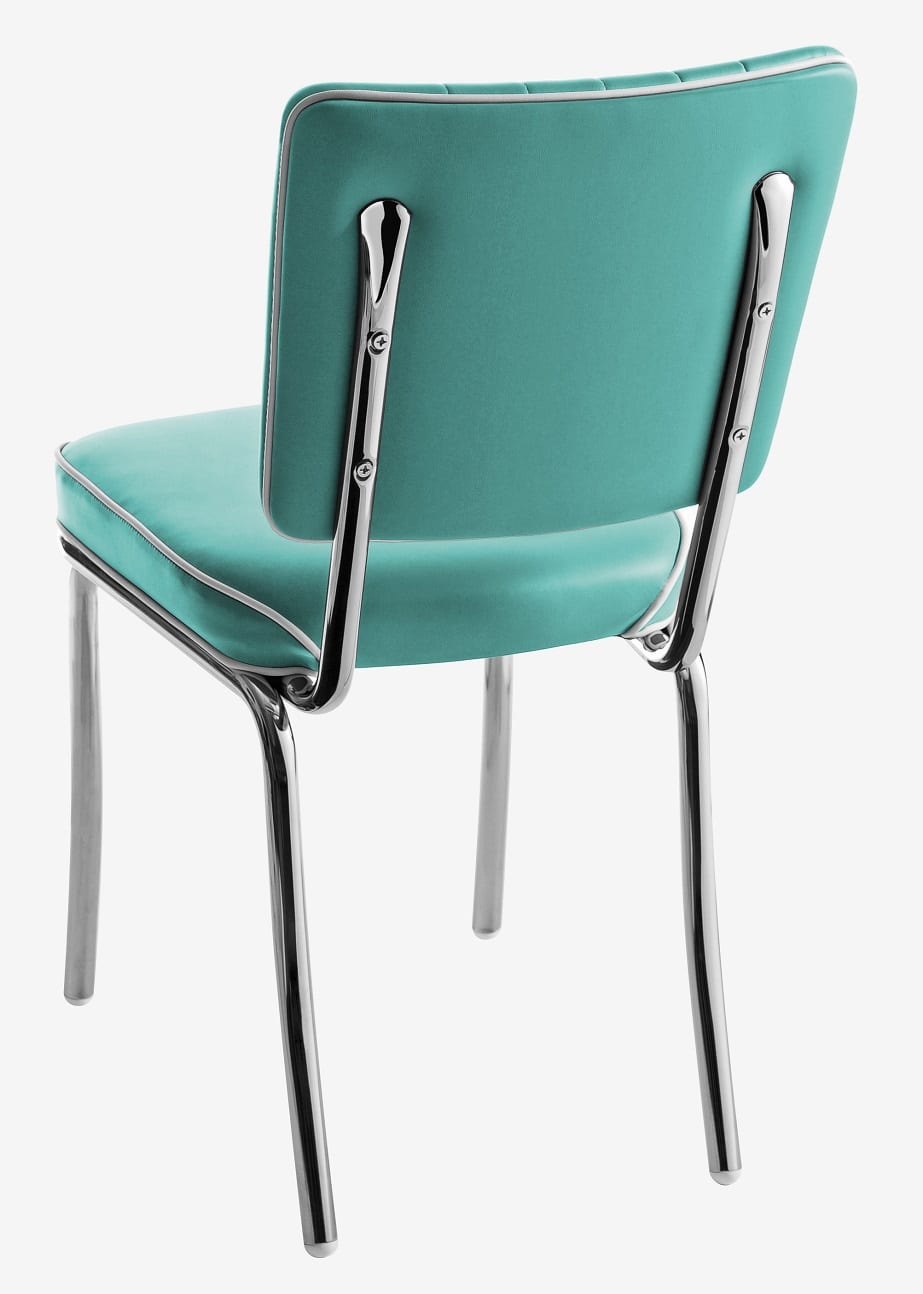 chaise vintage Diner los angeles turquoise