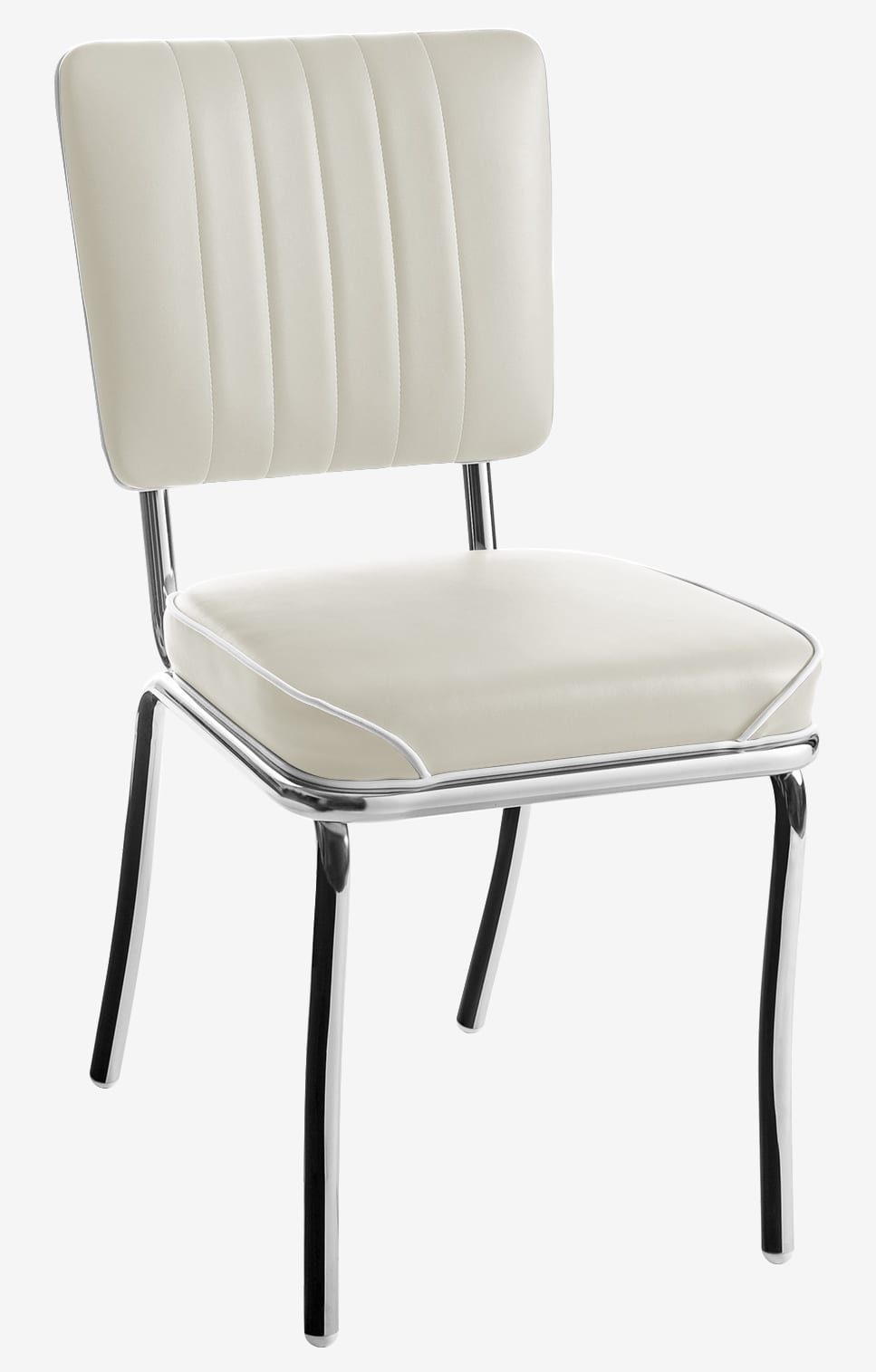 chaise de cuisine rétro los angeles vinyle ivoire