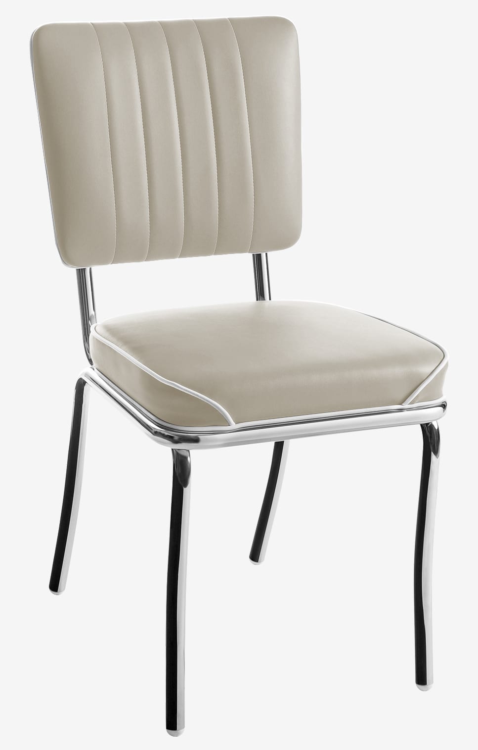 chaise en cuir beige los angeles Diner américain