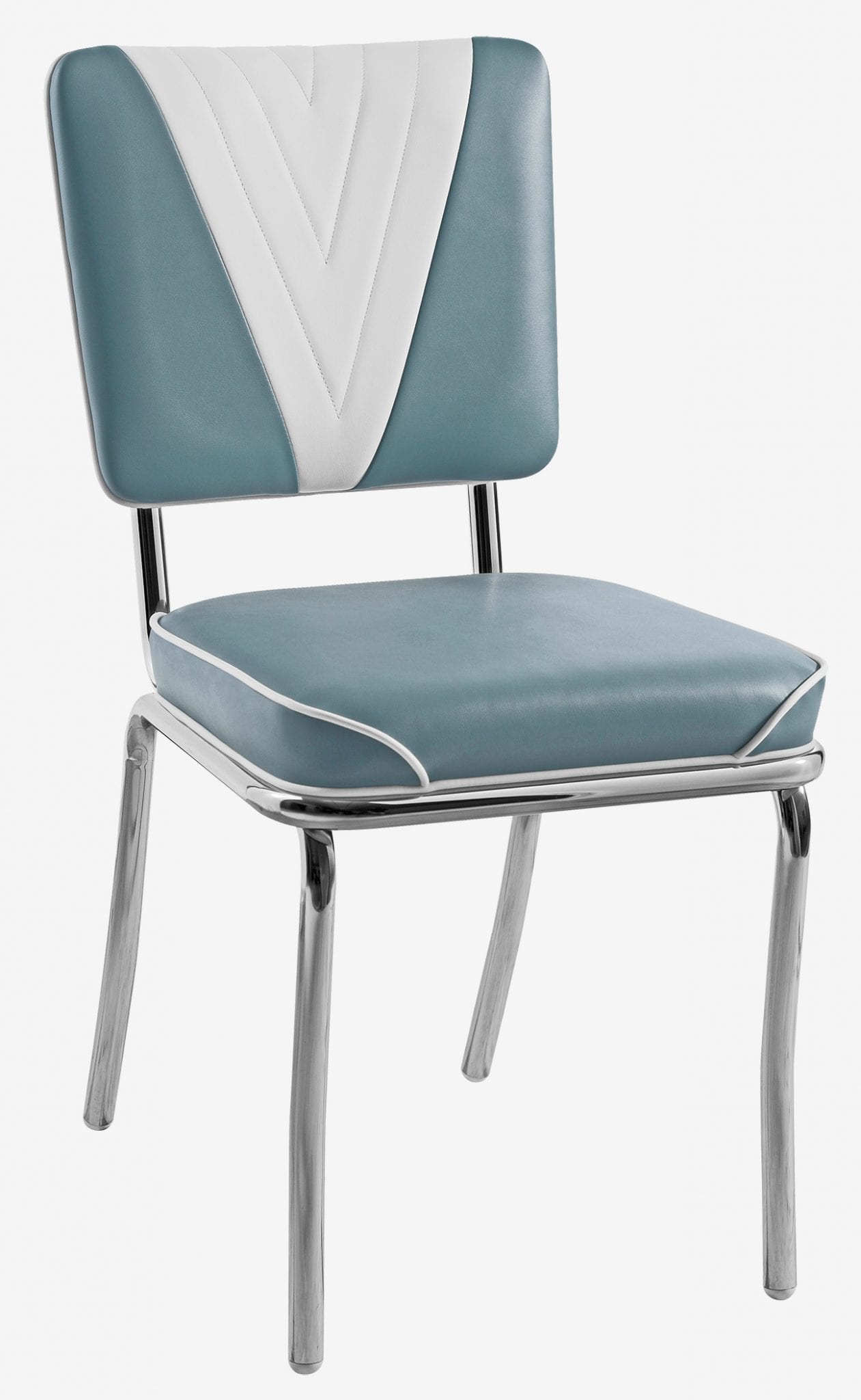 chaise de cuisine vintage Lexington vinyle bleu
