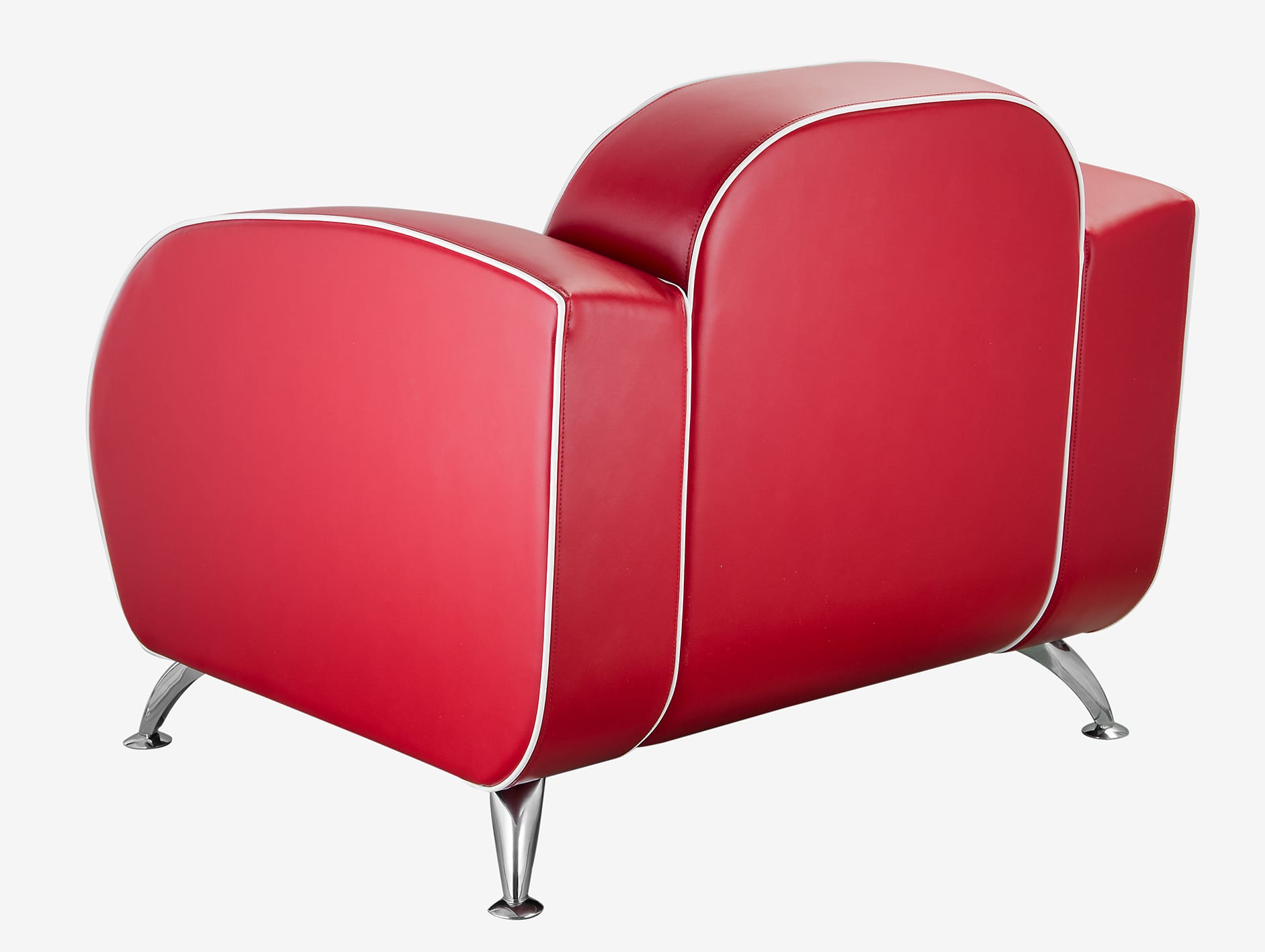 fauteuil rétro USA Atlanta rouge et blanc
