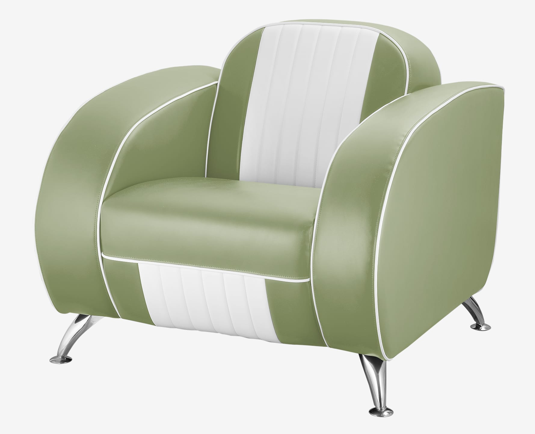 fauteuil américain vintage Atlanta vert pistache