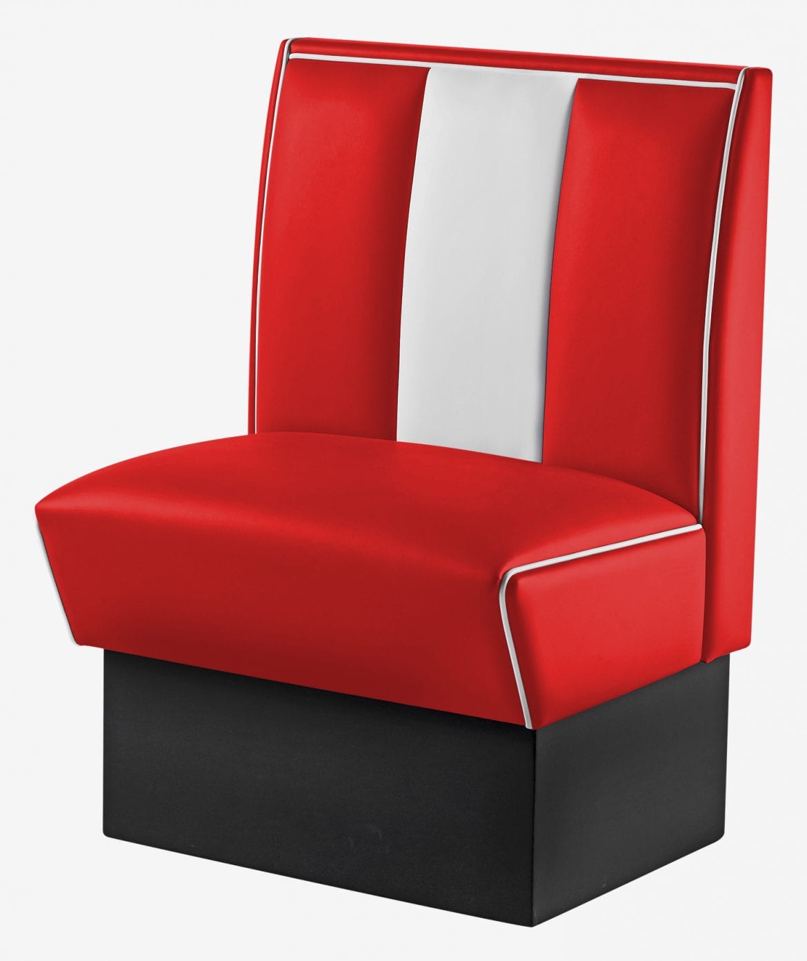 banquette de Diner américain bicolore rouge et blanche