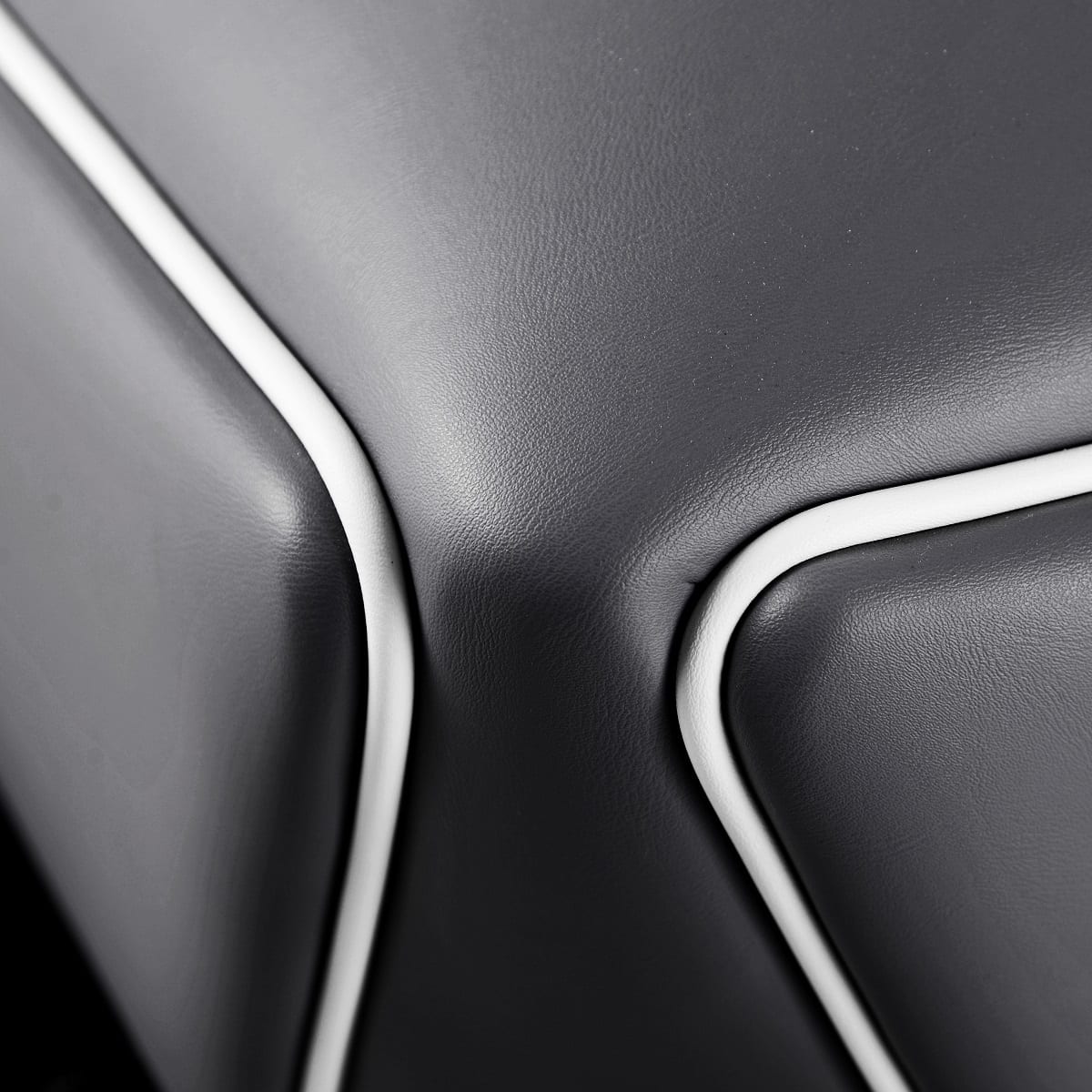 banquette dangle de Diner américain noir et blanc en vinyle