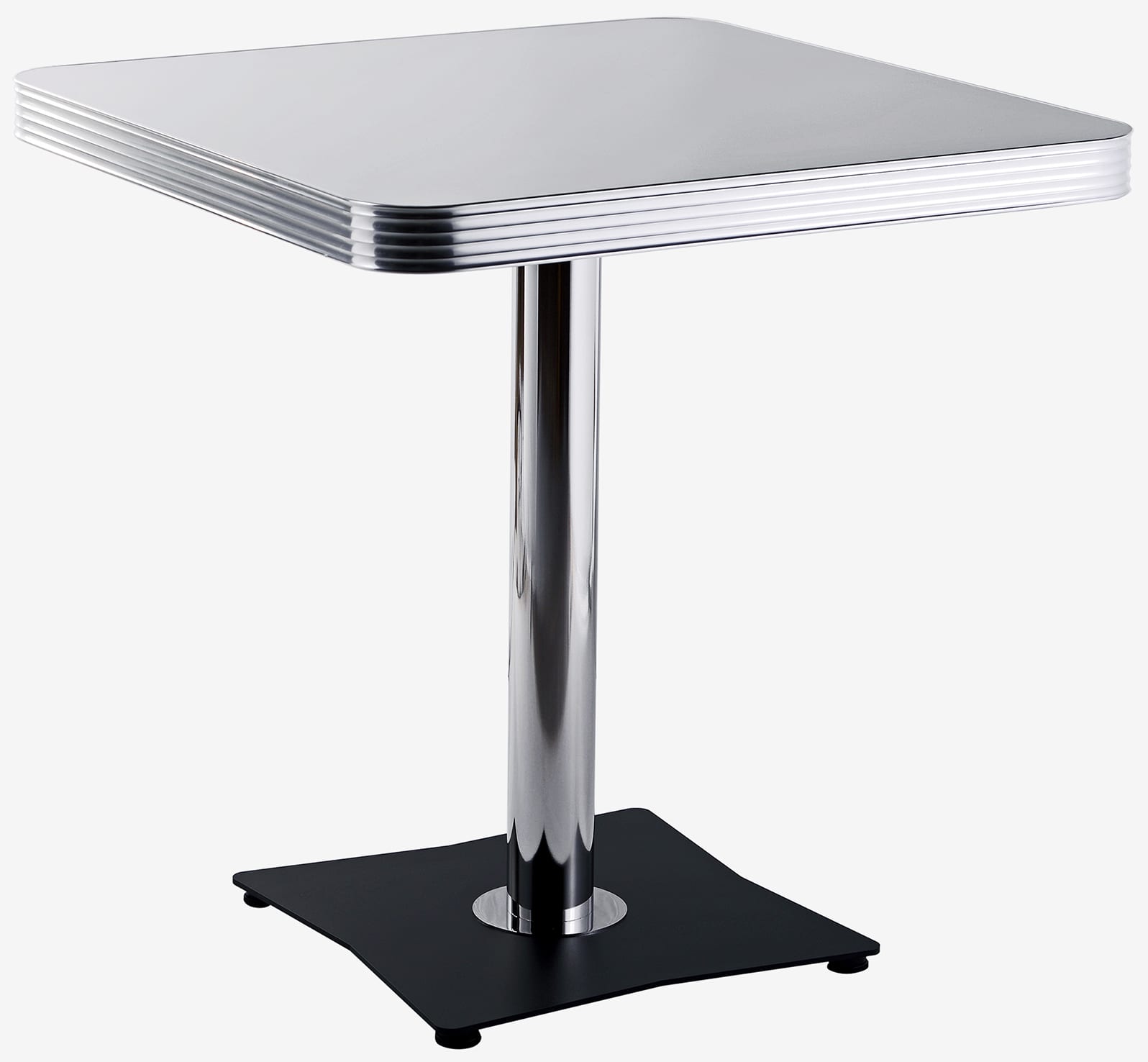 table de Diner américain Kansas en stratifié blanc