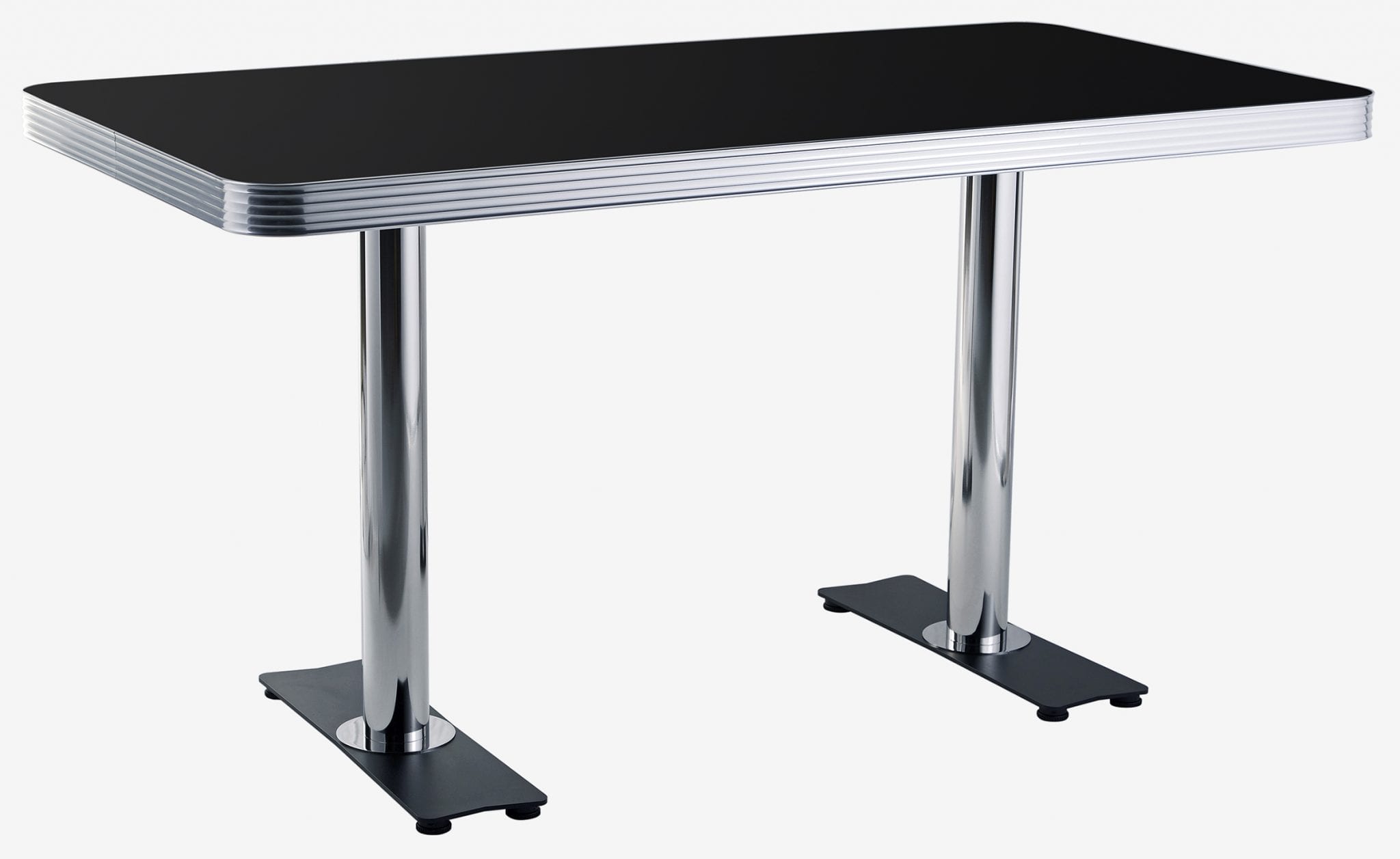 table de restaurant 8 places vintage 2 pieds chromés