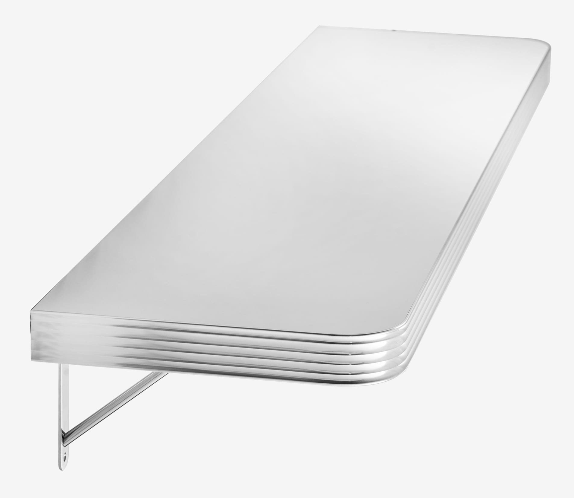 étagère murale rétro chromée Springfield blanc