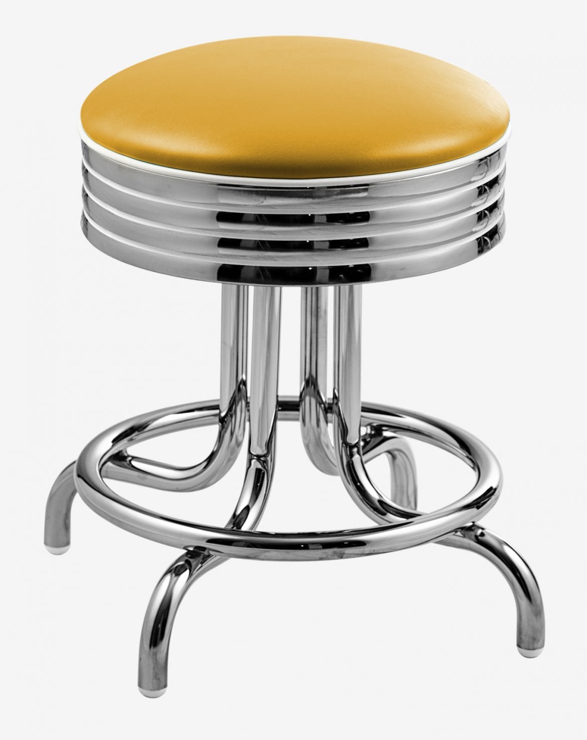 tabouret de Dîner rétro saint-louis jaune mangue