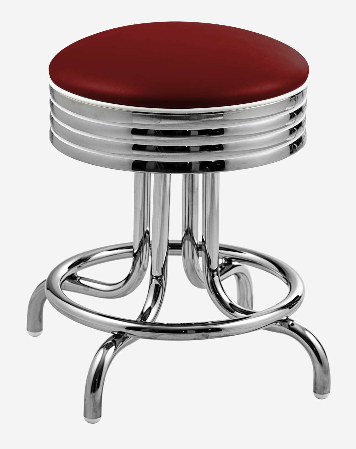 tabouret de bar vintage bas saint louis rouge ruby