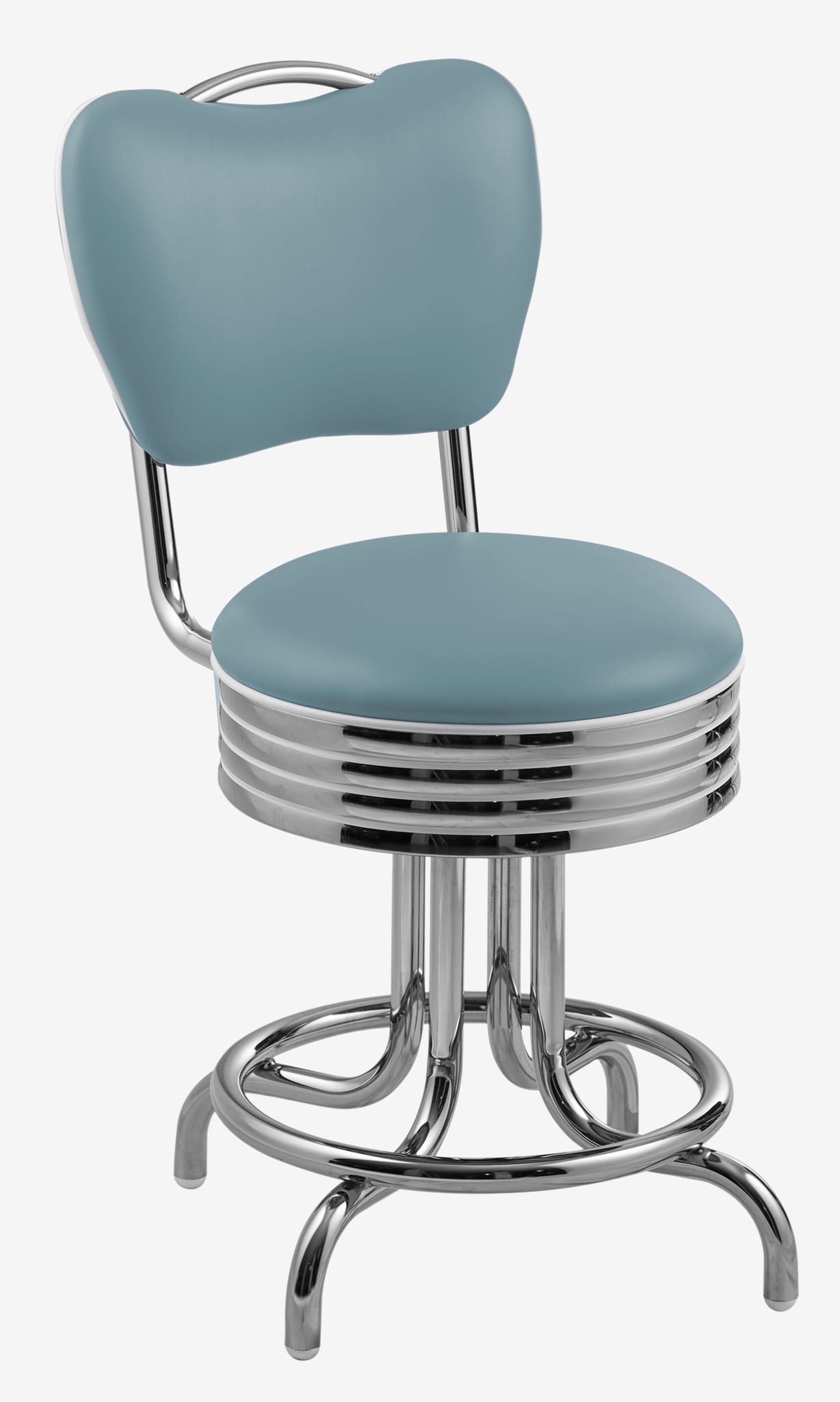 tabouret de salle à manger rétro Daytona bleu
