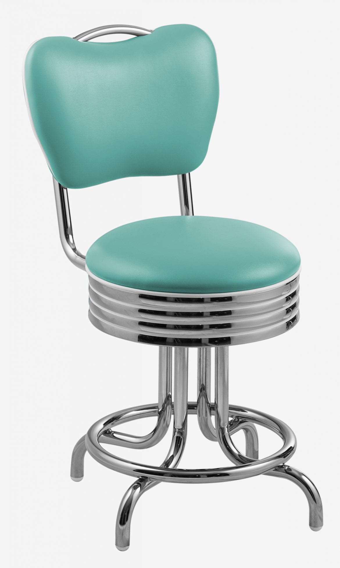 tabouret vintage de salle à manger Daytona vert turquoise