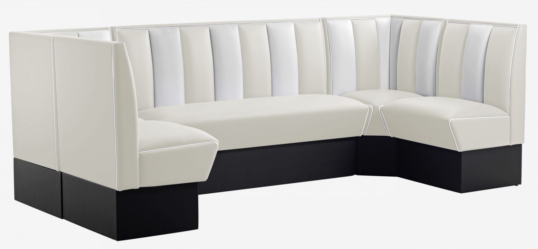 banquettes de cuisine 10 personnes vinyle ivoire