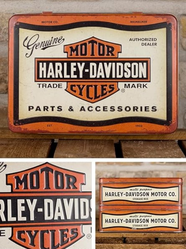 boite de rangement à sucre harley davidson nostalgic art rétro