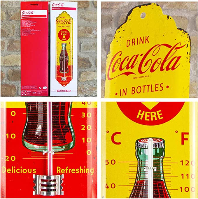 thermomètre coca-cola bottles vintage