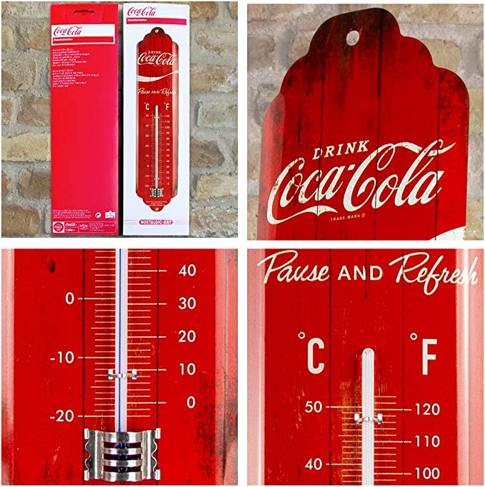 thermomètre coca-cola rouge vintage