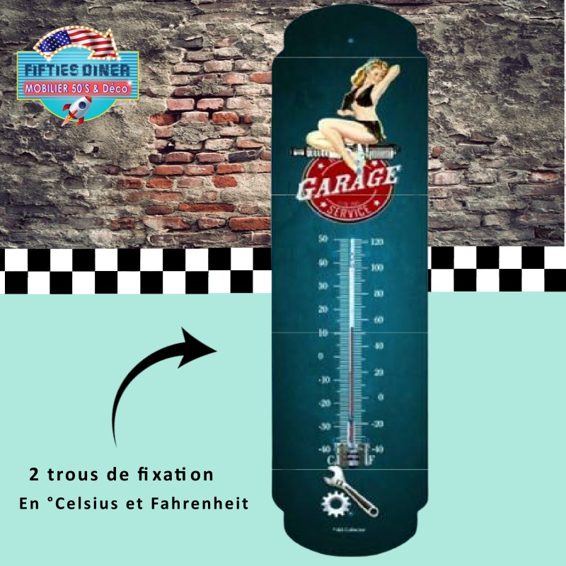 thermomètre vintagegarage pin up