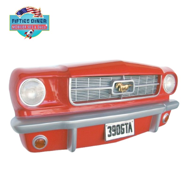 face avant ford mustang murale vintage 60s