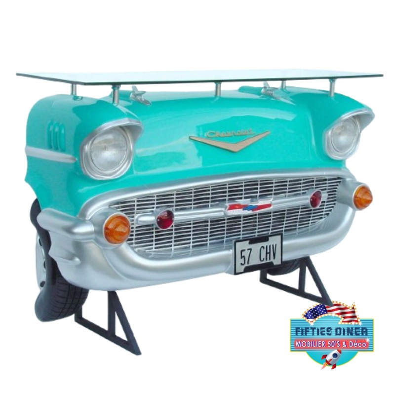 comptoir chevrolet bel air turquoise