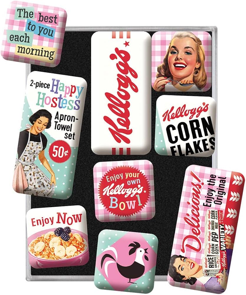 set de magnets kelloggs nostalgic art